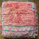 Moroccan bohemian pouf pale pink and green