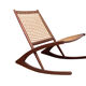 Rocking chair de style Fredrik Kayser des années 50 en teck.