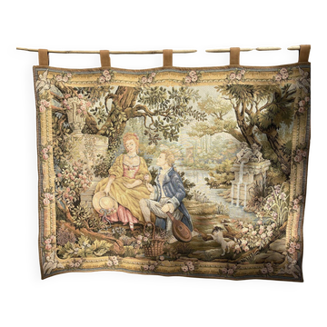 Tapisserie murale romantique "Jardin d'Amour", Franklin Mint, France