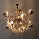 Old hot air balloon chandelier with crystal and bronze grapevines 9 fires