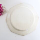 Creil and Montereau plates, 19th century, Perle model, ivory / set of 3