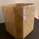 Cache pot Christian Dior en rotin et altuglas