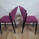 4 chaises vintage en tissu violet