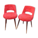 2 chairs red rug seventies