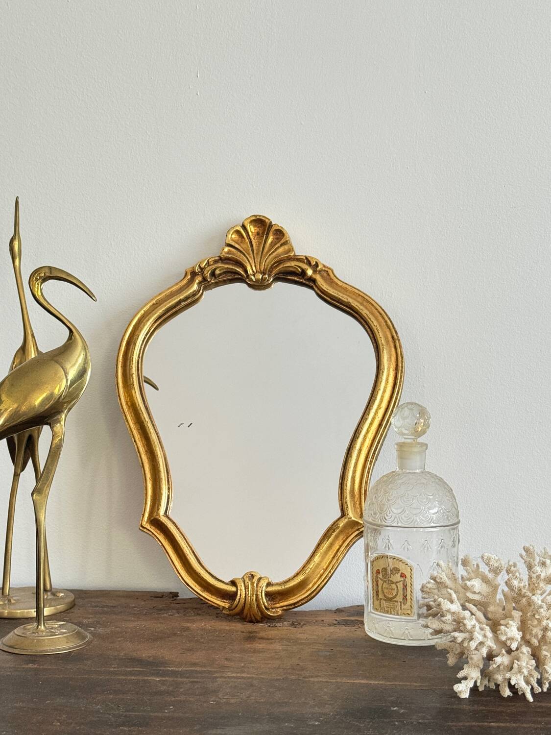 Vintage Baroque Golden Resin Mirror