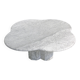 Italian postmodern scalloped Carrara marble coffee table, 1980s