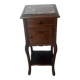 Table de chevet / d’appoint bois et marbre fin 19 e s