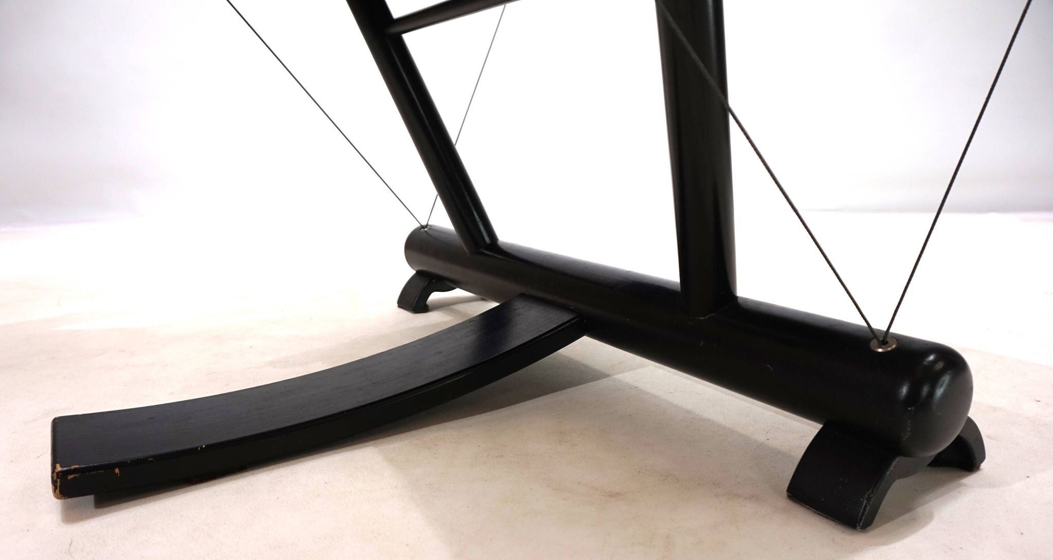 Fauteuil lounge en cuir Weishäupl Werkstätten String, 1980