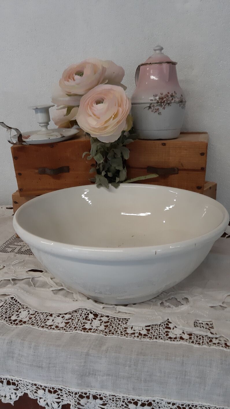 White salad bowl sarreguemines