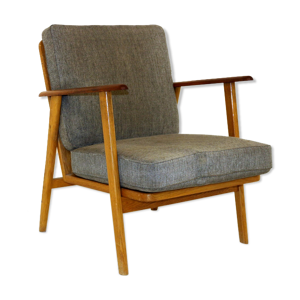 Fauteuil compas en chêne
