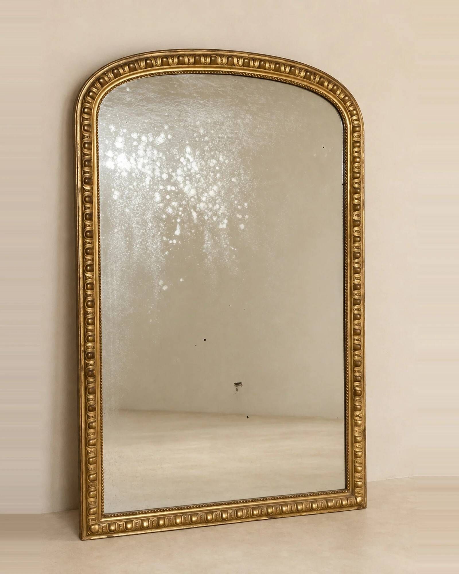 Large Louis-Philippe mirror with a gadrooned decoration — France, 19th century