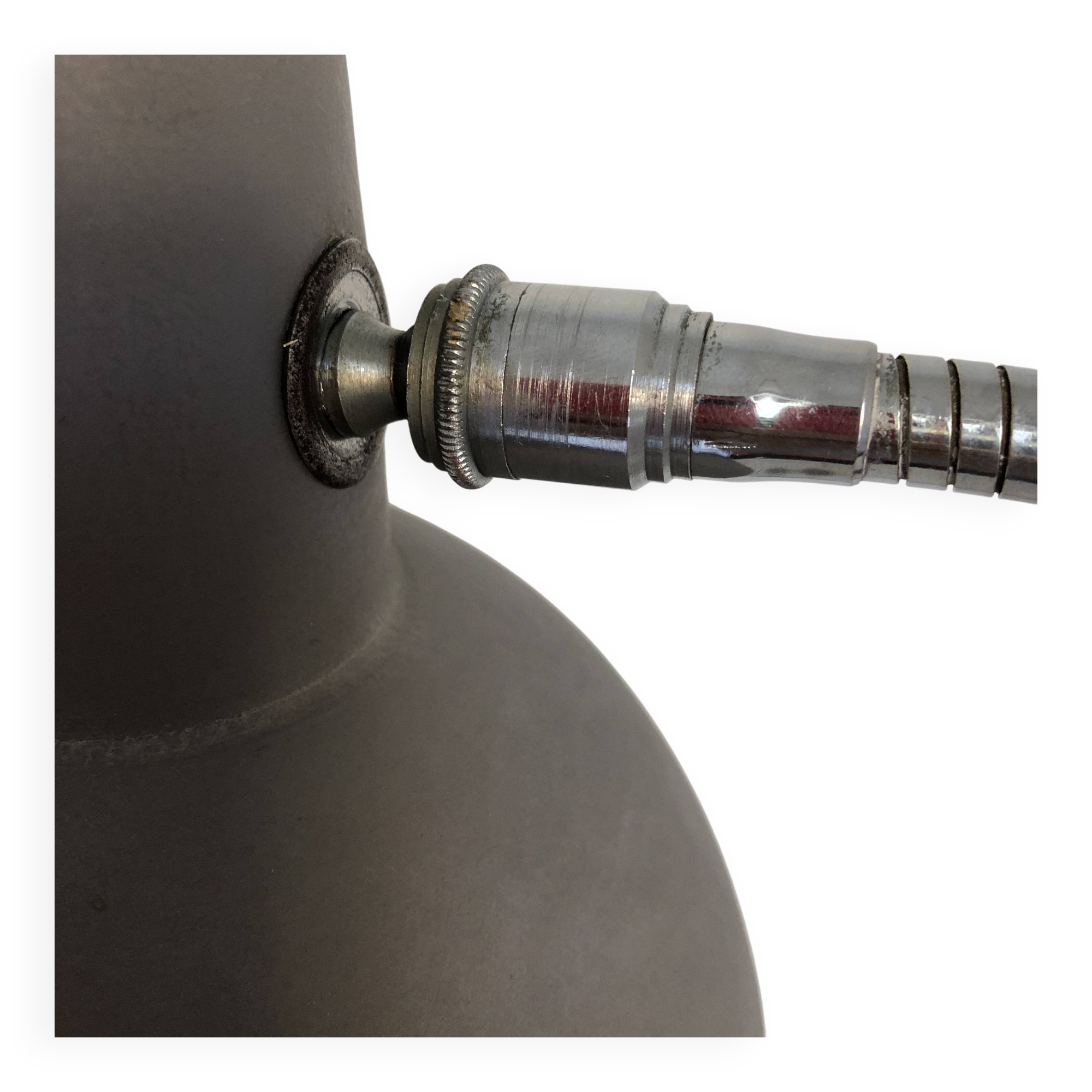 Lampe vintage 1950 industrielle atelier Super Chrome - 60 cm