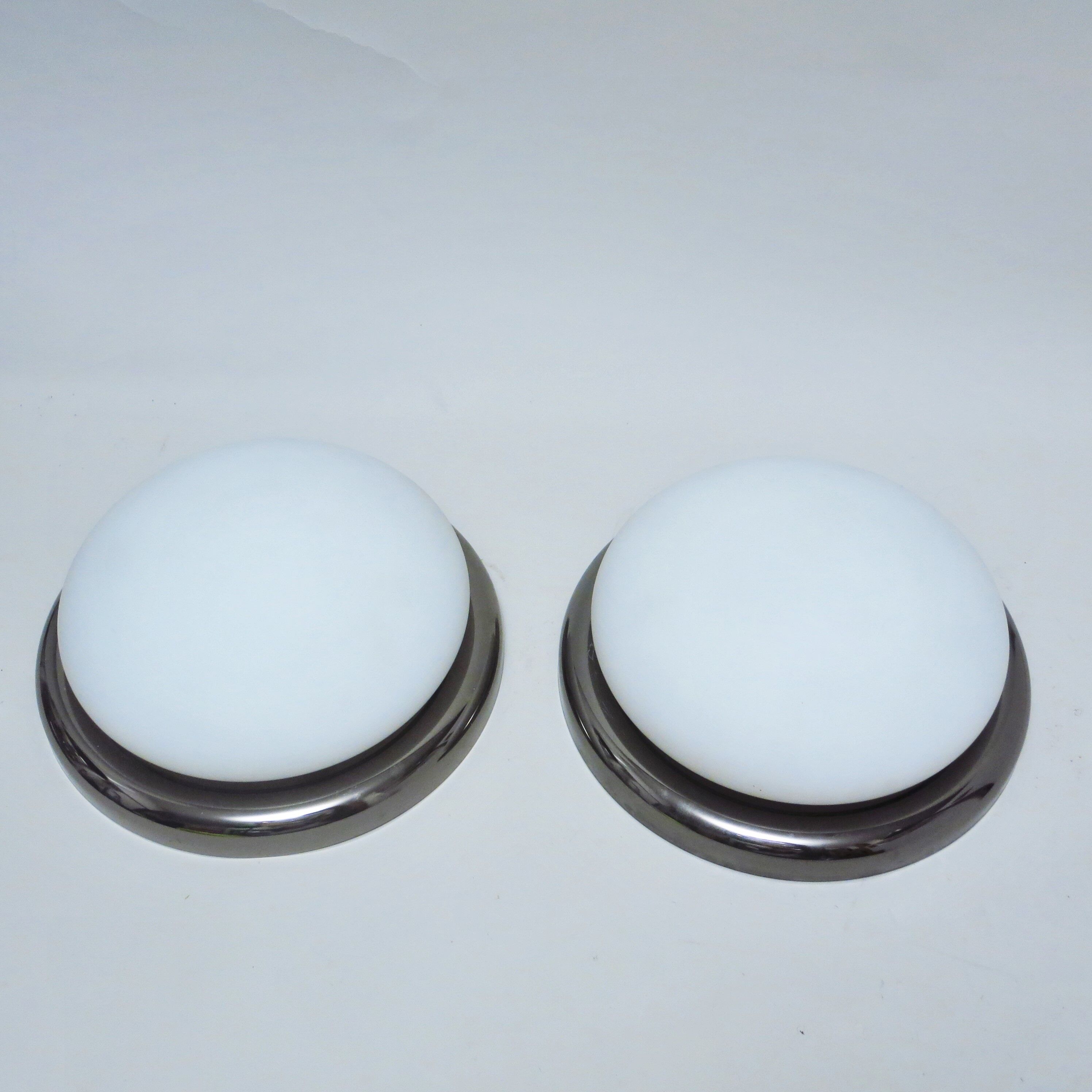 Pair of ceiling lights, 80s