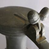pewter pot with acorn lid and handle