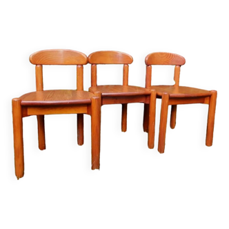 Rainer Daumiller wooden chair for Hirtshals Savværk style perriand chapo Denmark 1970s