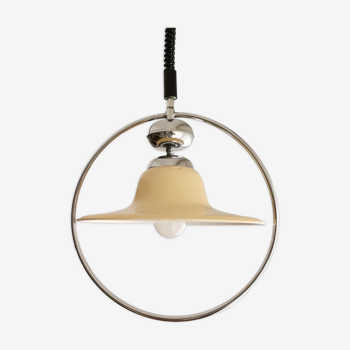 Lampe suspendue moderne des années 1960, montée et chute du milieu du siècle