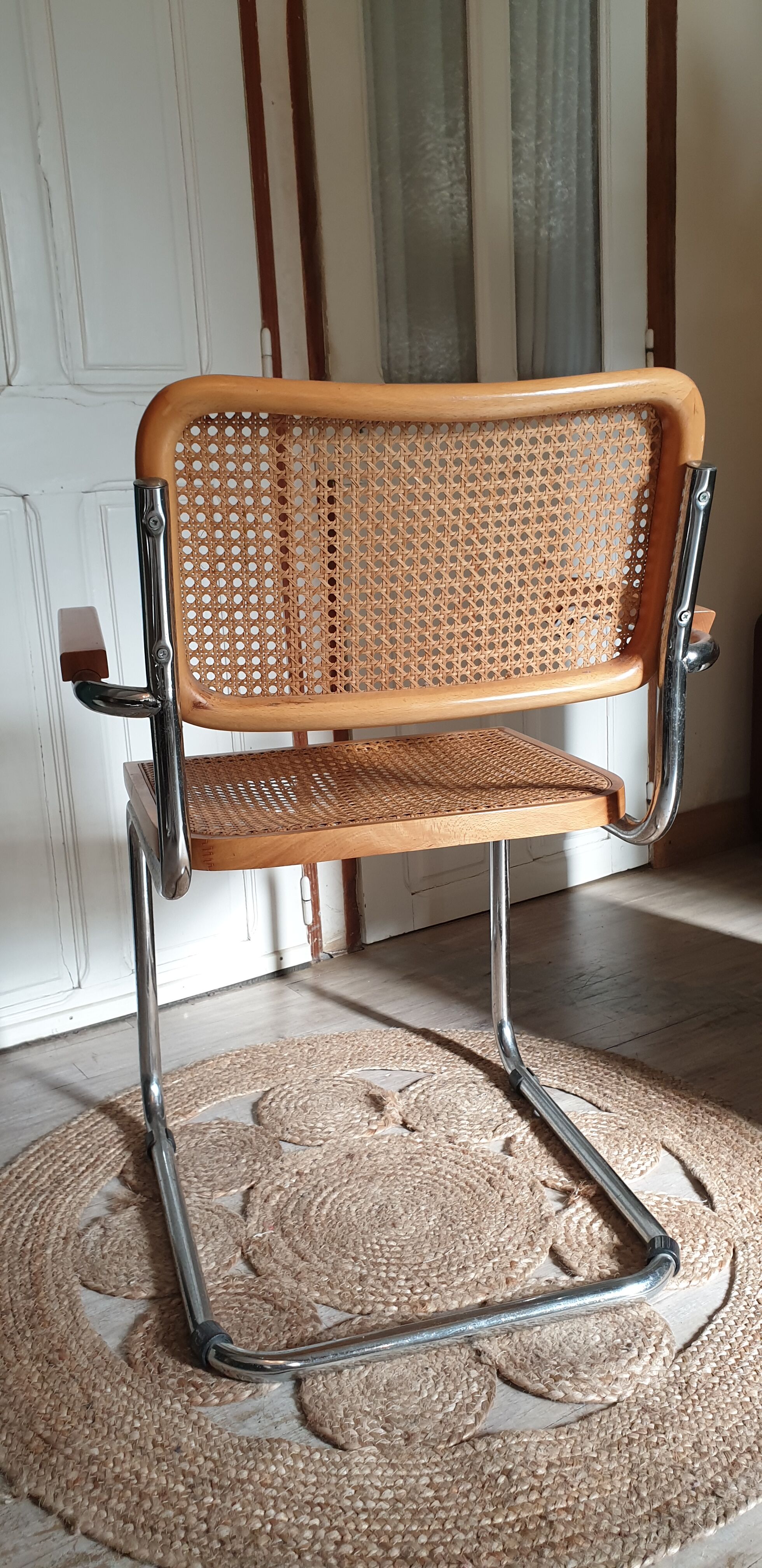 Chrome and cannage armchair Breuer