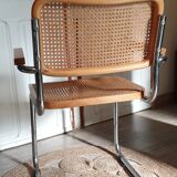 Chrome and cannage armchair Breuer
