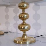 Paire de lampes scandinave en laiton 1970