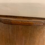 Old wooden and glass tray