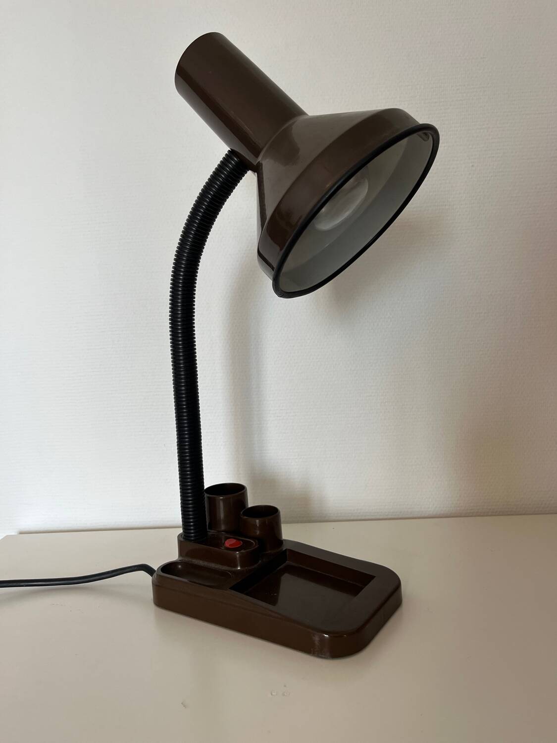 Lampe bureau vintage rétro couleur chocolat