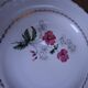 6 flat plates in earthenware l'Amandinoise with floral decoration.