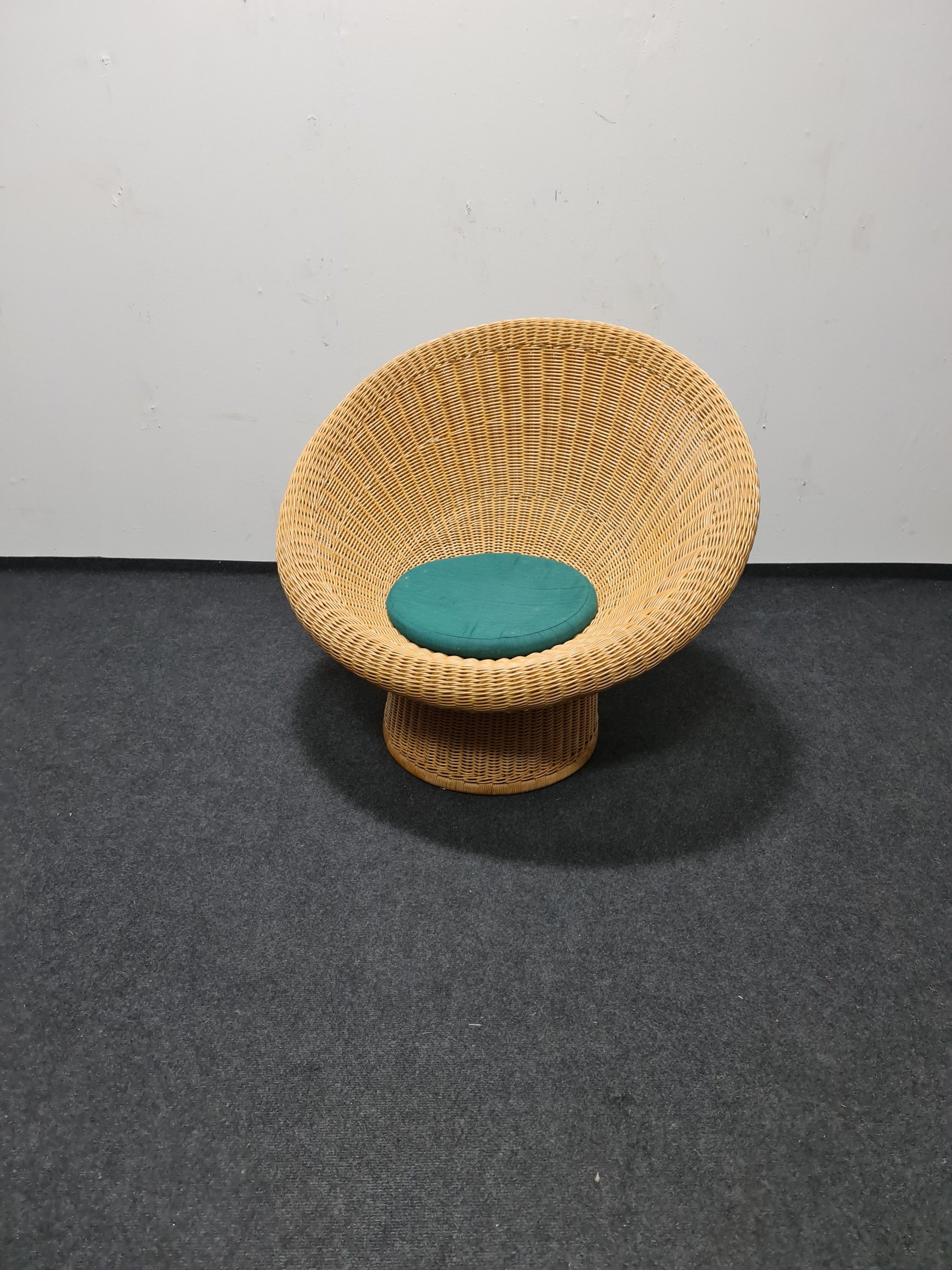 Vintage Egon Eiermann wicker chair model E 10