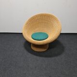Vintage Egon Eiermann wicker chair model E 10
