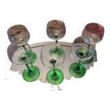 Glasses of white wine from Alsace