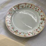 Dessert plate orange-red floral pattern