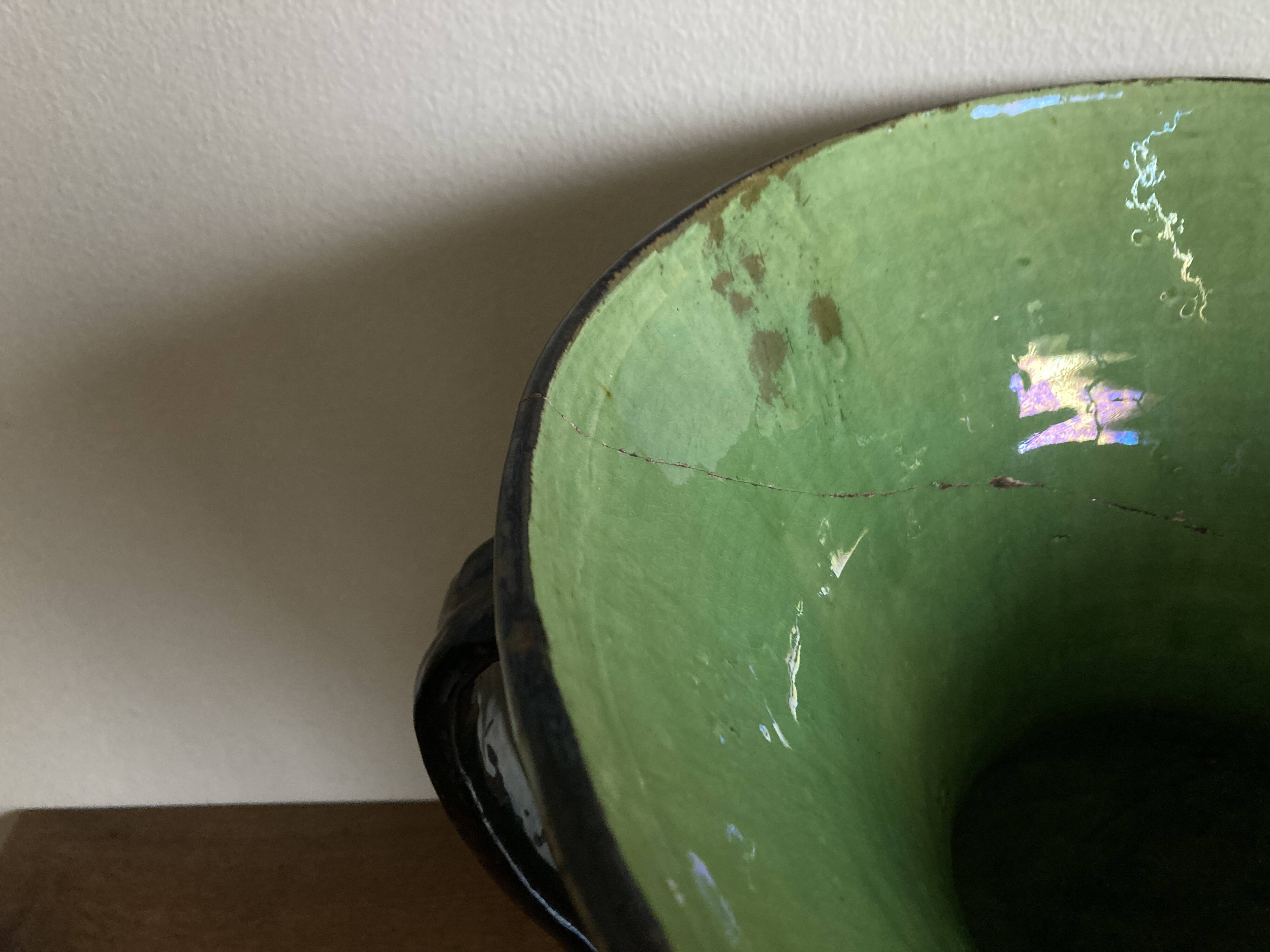 XXXXL glazed earthenware vase by Etienne Noel in Dieulefit, 1950