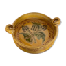Plat céramique vernissée provençal , motif artichaut; potier nathalie hubert st quentin la poterie