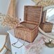 Vintage wicker suitcase