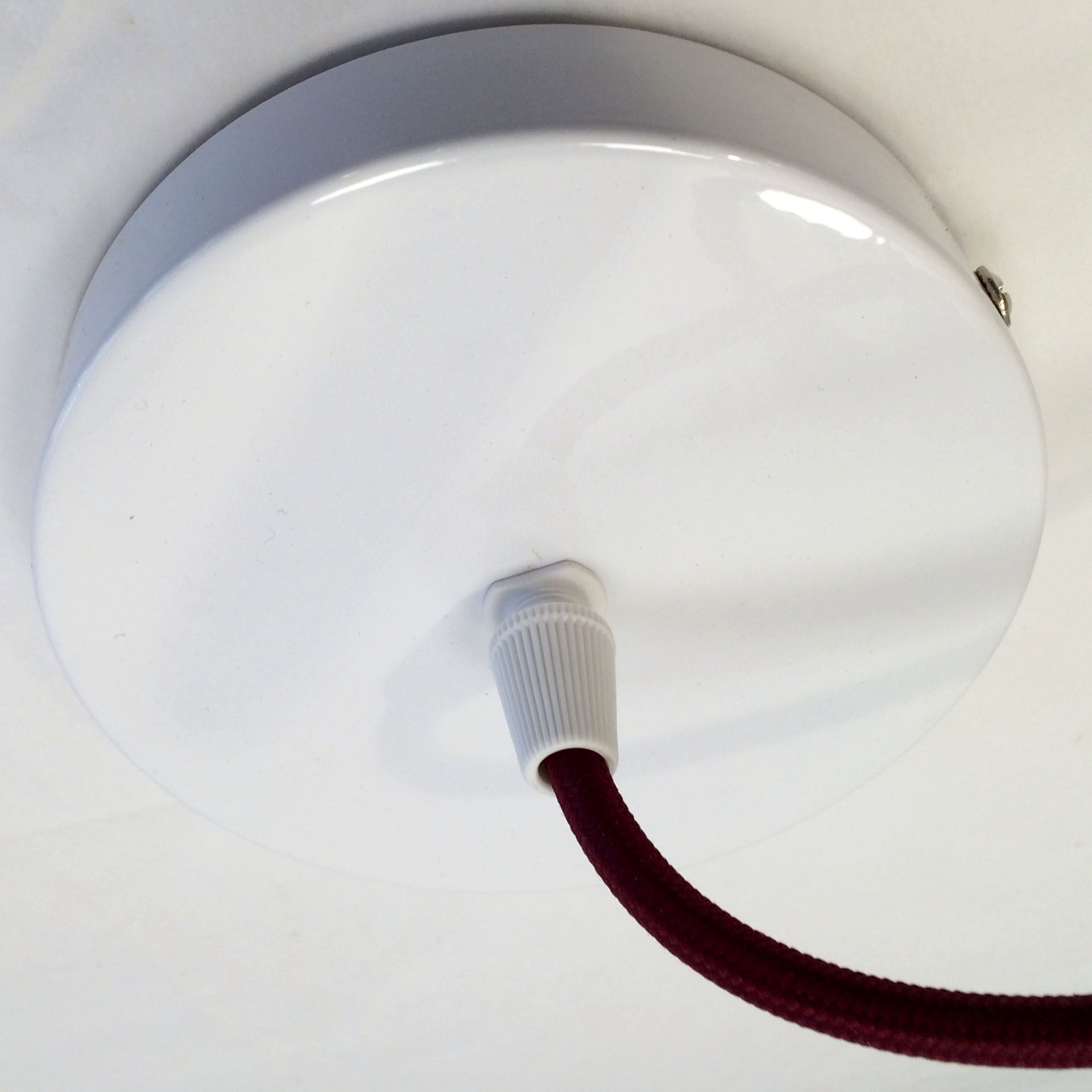 Suspension globe old ball lampshade opaline glass white vintage luminaire school 1950