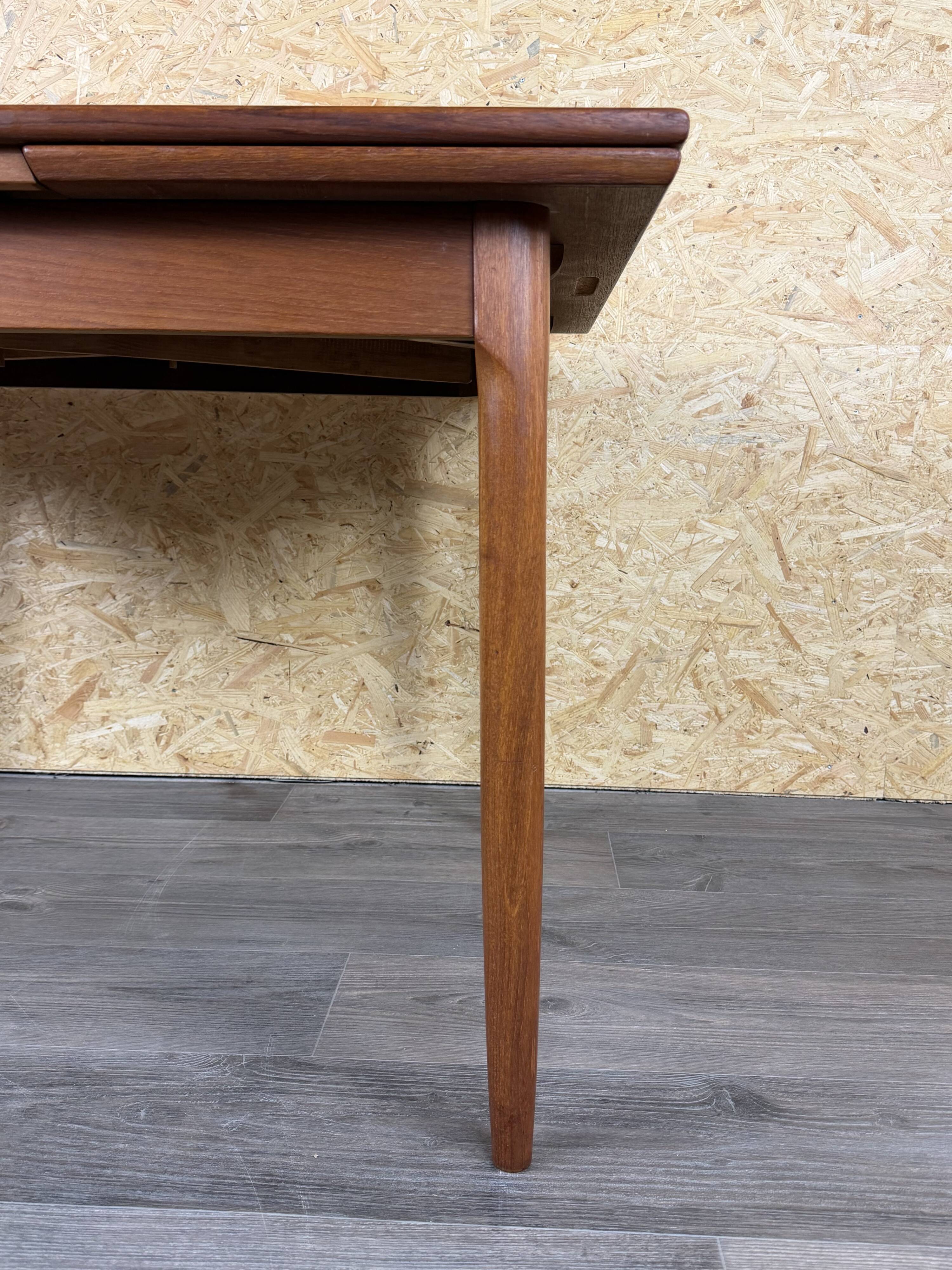 1960s 1970s Teak Dining Table Danish Modern Design Denmark