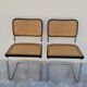 Paire de chaises b32 de Marcel Breuer en cannage