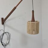 Vintage teak Swedish wall light
