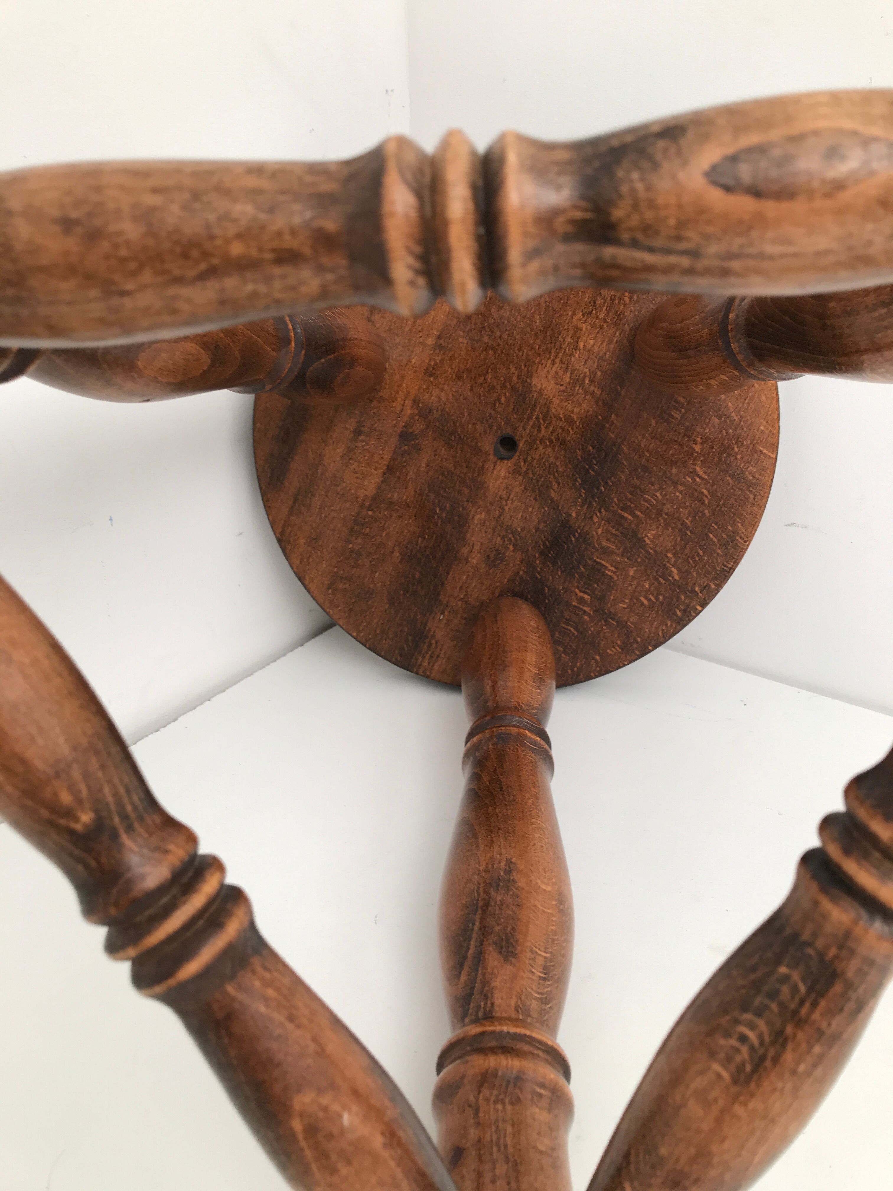 Wooden stool tripod foot