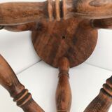 Wooden stool tripod foot