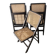 3 chaises pliantes en rotin de style mid-century moderne