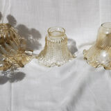 Trio lampshades glass
