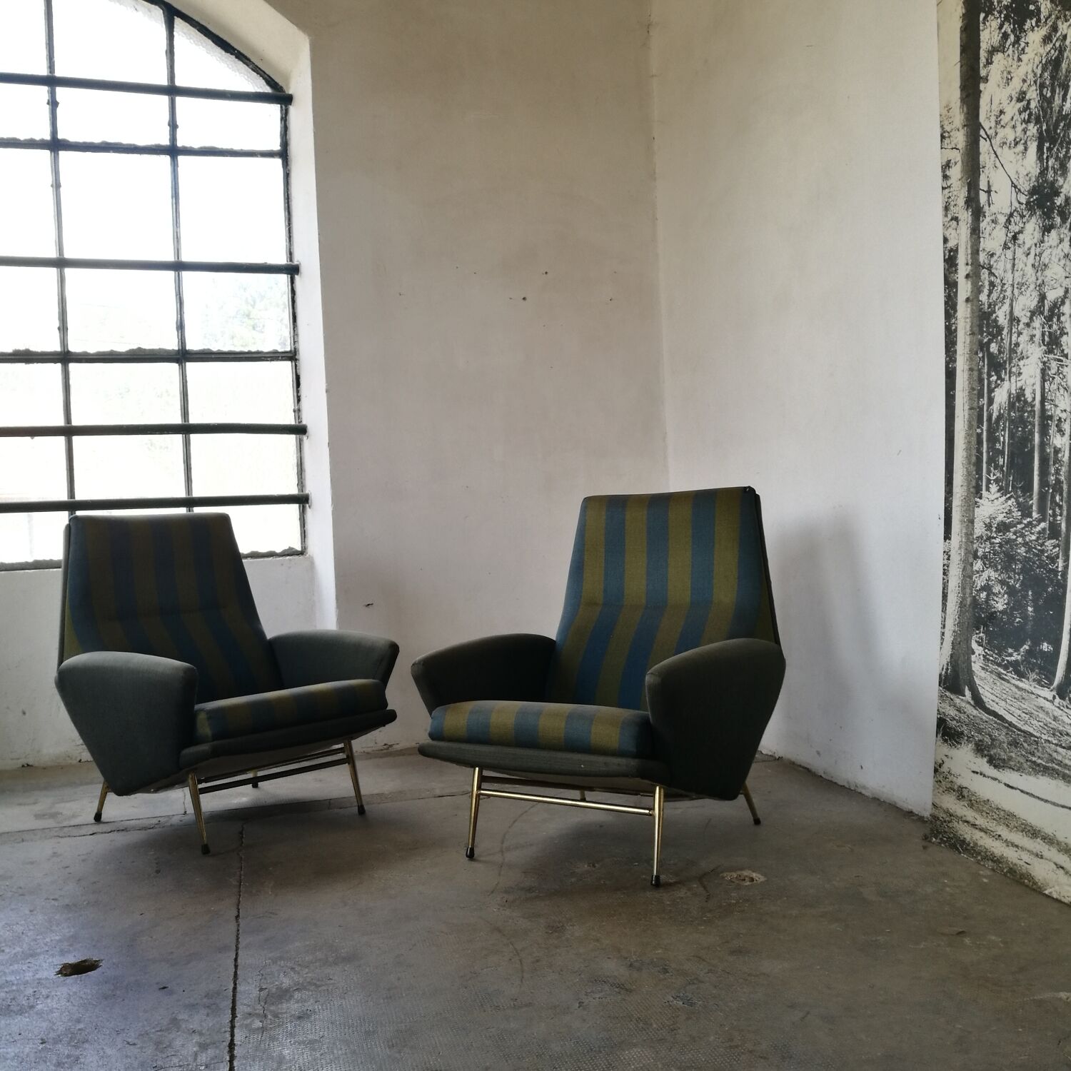 Paire de fauteuils vintage années 50, Guy Besnard,