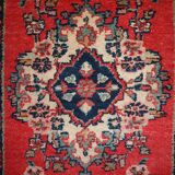 Tapis vintage fait main Hamadan persan 81cm x 194cm (1960s)