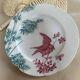 Longwy ironstone flat plate, Birds pattern