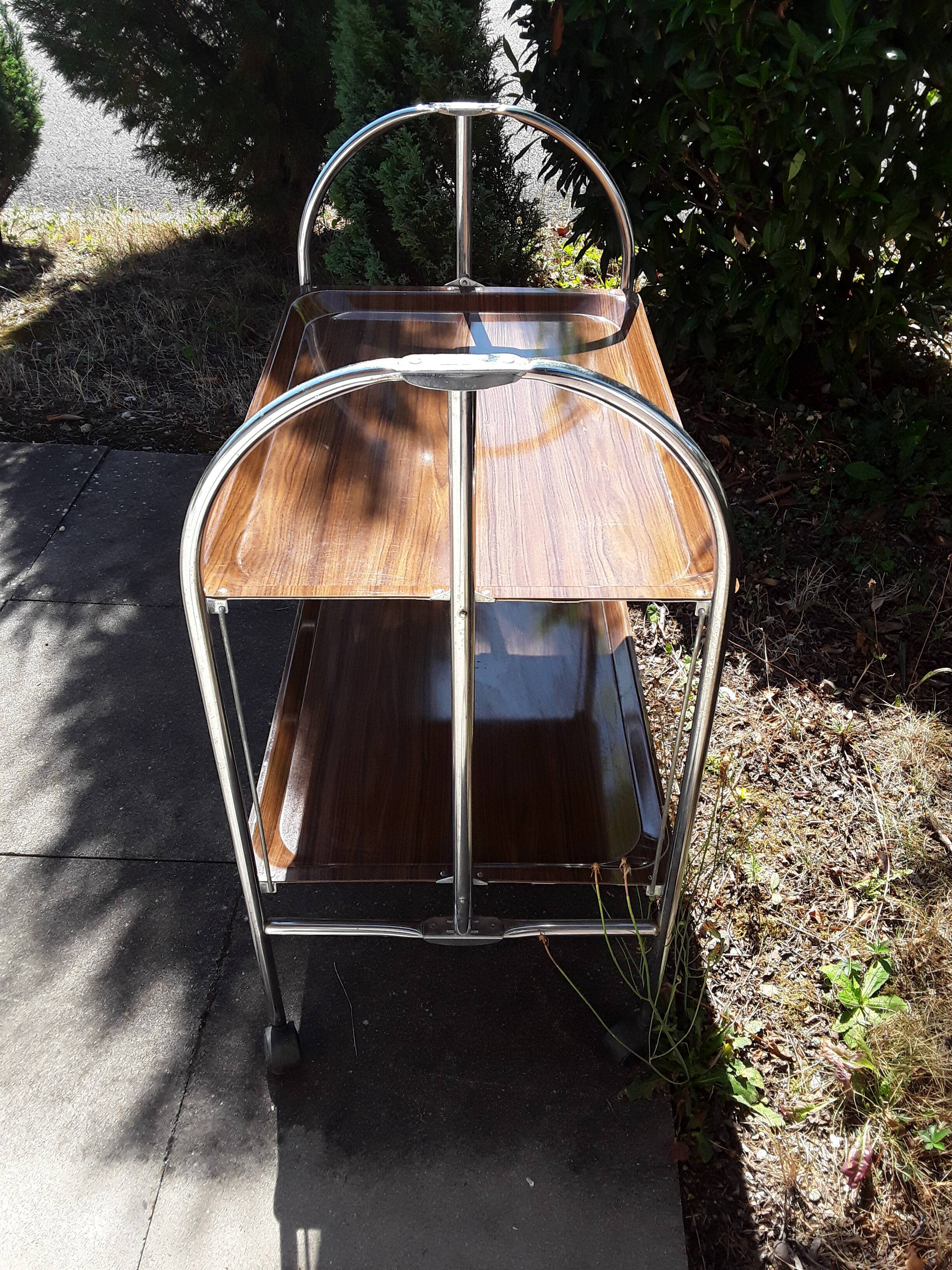Vintage wheeled serving table