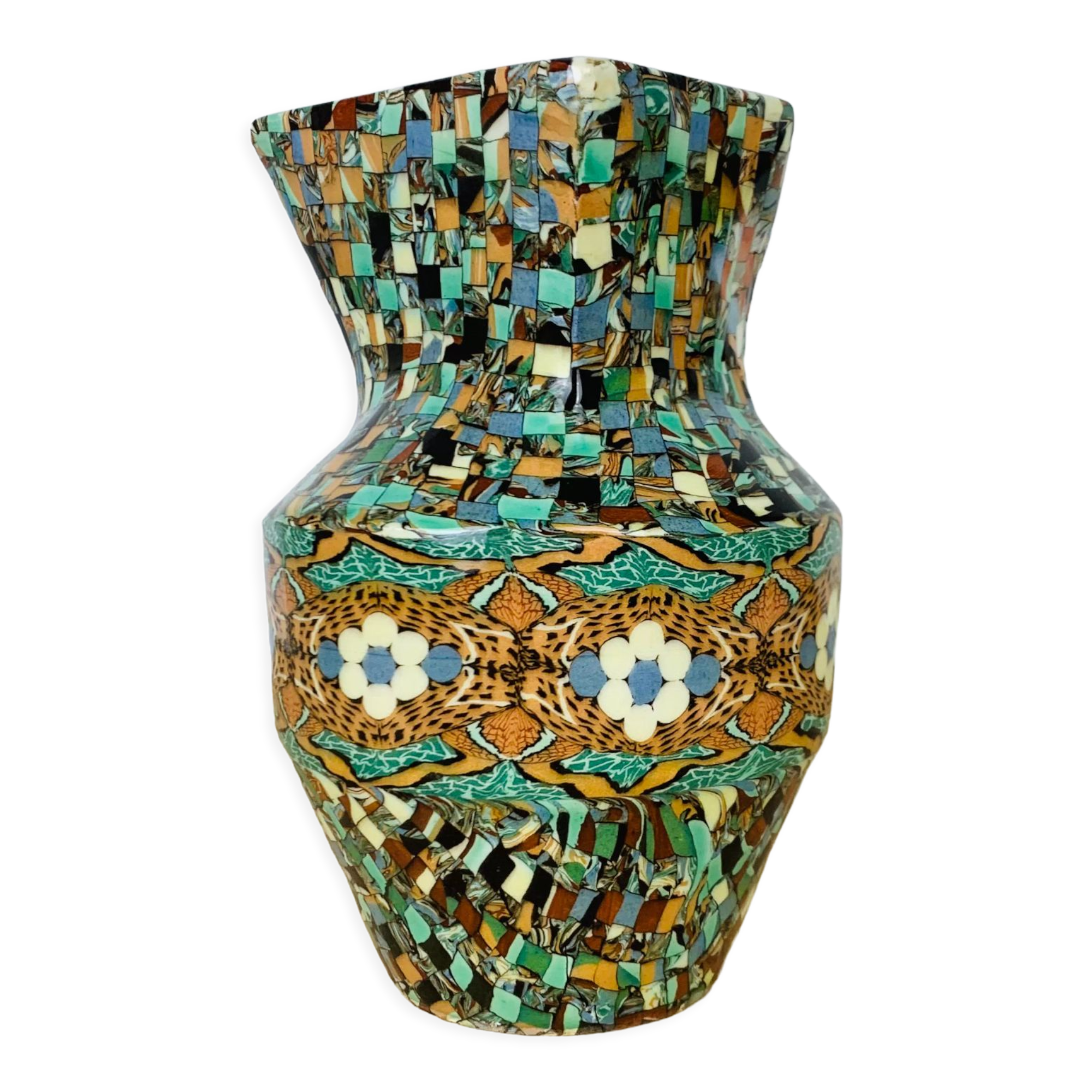 Vase Gerbino Vallauris mixed earth