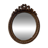 Miroir oval noeud Louis XVI ancien