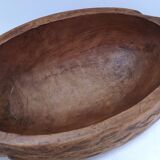 Solid wood fruit bowl carved bird