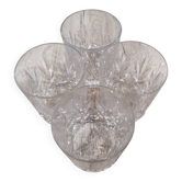 Lot 4 Verres a Whisky Cristal Taille Diamant Gobelets Old Fashioned