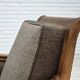 1950s, Danish armchair, furniture wool, solid carved oak wood.